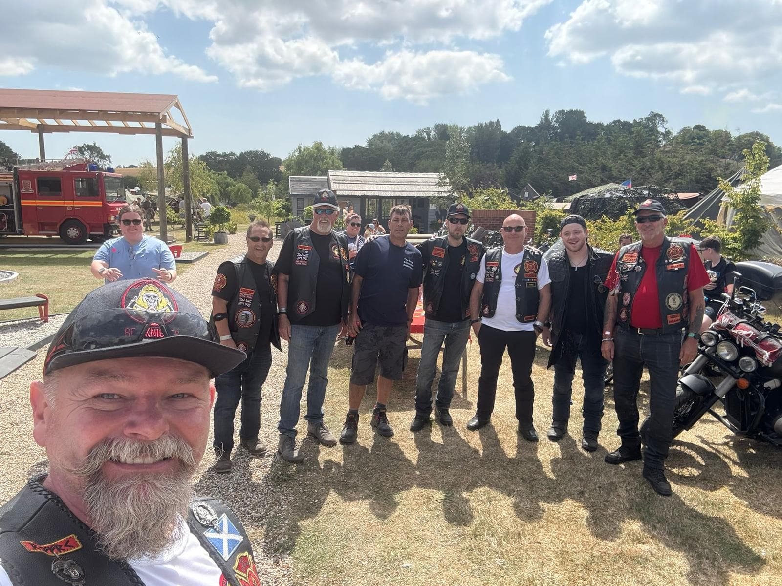 England 4 members standing together